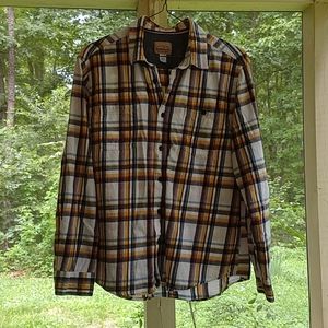 Plaid Roebuck & Co Flannel Button Down XL